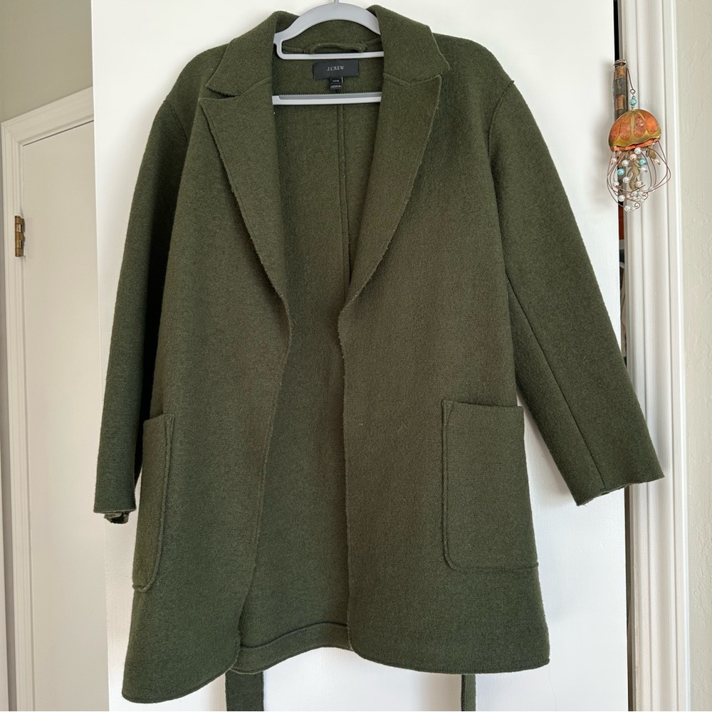 J.Crew Wrap Boiled Wool Coat Size XXXS